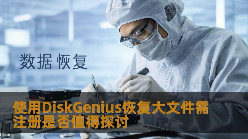 使用DiskGenius恢复大文件需注册是否值得探讨？本文深入分析DiskGenius的注册与使用，帮助用户了解数据恢复的最佳选择。