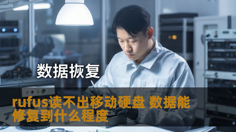 rufus读不出移动硬盘 数据能修复到什么程度