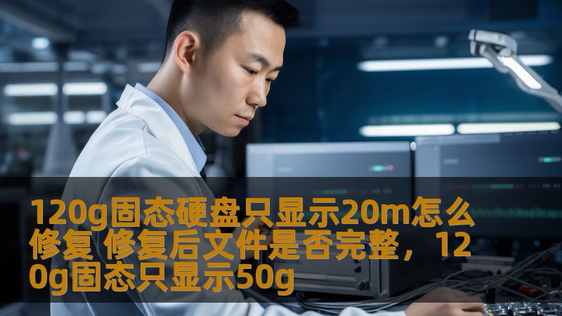 120g固态硬盘只显示20m怎么修复 修复后文件是否完整，120g固态只显示50g
