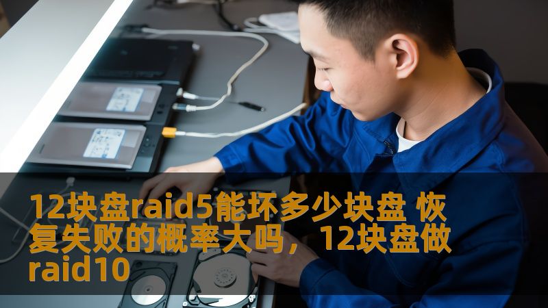 12块盘raid5能坏多少块盘 恢复失败的概率大吗，12块盘做raid10