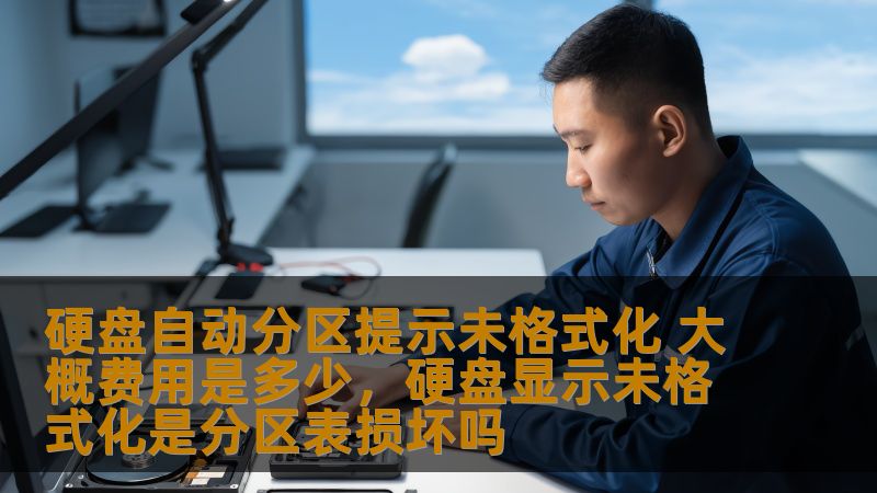 硬盘自动分区提示未格式化 大概费用是多少，硬盘显示未格式化是分区表损坏吗