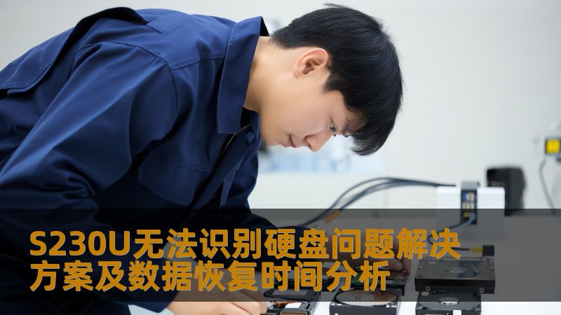 S230U无法识别硬盘问题解决方案及数据恢复时间分析