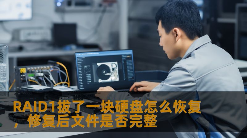 RAID1拔了一块硬盘怎么恢复，修复后文件是否完整
