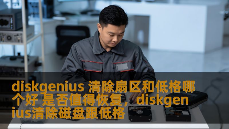 在数据恢复和磁盘管理过程中，清除扇区与低格是两个常见的操作选项。DiskGenius作为一款强大的磁盘管理工具，其清除扇区和低格功能常常被用户用来进行数据清理和恢复。但这两者到底有何不同，哪个操作更适合你的需求呢？本文将深入探讨这两个操作的区别，并给出最佳选择建议。