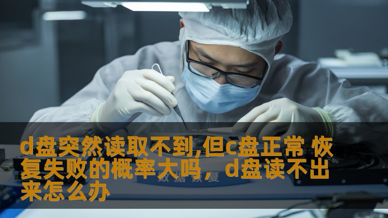 d盘突然读取不到,但c盘正常 恢复失败的概率大吗，d盘读不出来怎么办