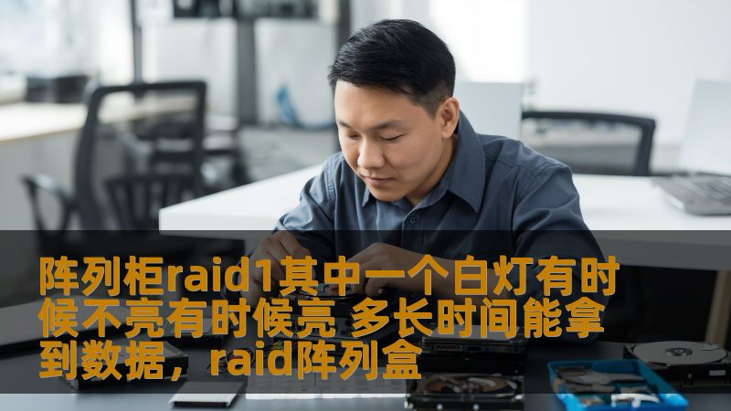 阵列柜raid1其中一个白灯有时候不亮有时候亮 多长时间能拿到数据，raid阵列盒