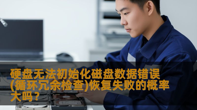 硬盘无法初始化磁盘数据错误(循环冗余检查)恢复失败的概率大吗？