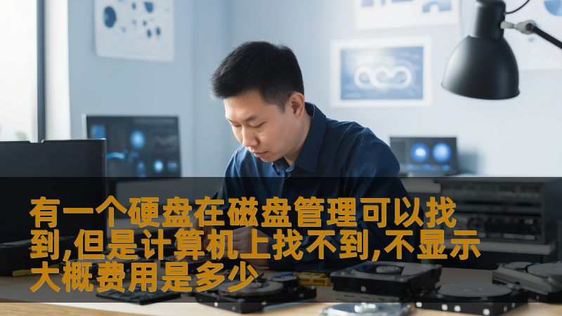 有一个硬盘在磁盘管理可以找到,但是计算机上找不到,不显示大概费用是多少 有一个硬盘在磁盘管理可以找到,但是计算机上找不到,不显示大概费用是多少
