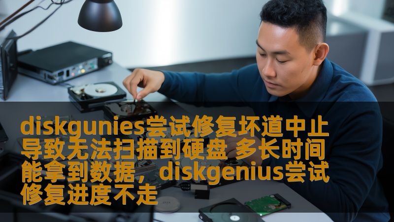 diskgunies尝试修复坏道中止导致无法扫描到硬盘 多长时间能拿到数据，diskgenius尝试修复进度不走