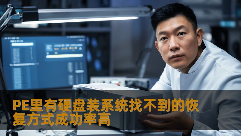 PE里有硬盘装系统找不到的恢复方式成功率高
