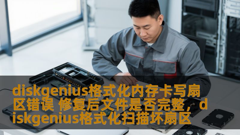 diskgenius格式化内存卡写扇区错误 修复后文件是否完整，diskgenius格式化扫描坏扇区