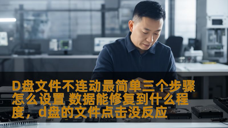 D盘文件不连动最简单三个步骤怎么设置 数据能修复到什么程度，d盘的文件点击没反应