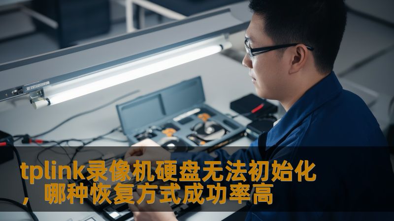 tplink录像机硬盘无法初始化，哪种恢复方式成功率高
