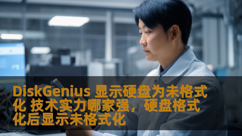 DiskGenius 显示硬盘为未格式化 技术实力哪家强，硬盘格式化后显示未格式化