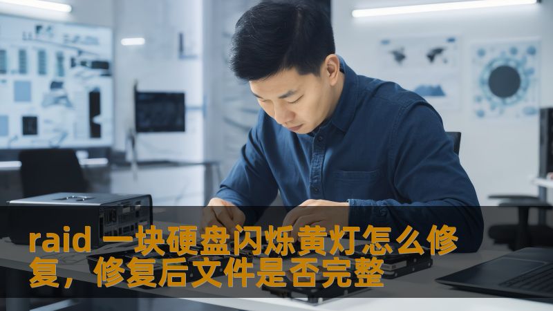raid 一块硬盘闪烁黄灯怎么修复，修复后文件是否完整