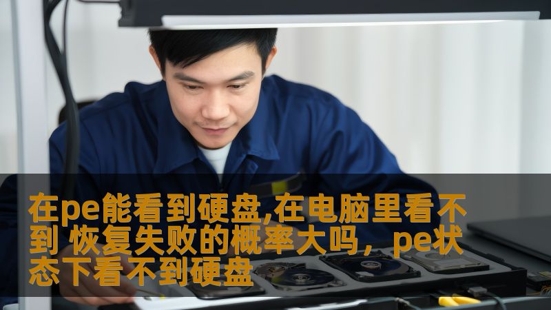 在pe能看到硬盘,在电脑里看不到 恢复失败的概率大吗，pe状态下看不到硬盘