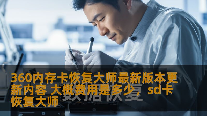 360内存卡恢复大师最新版本更新内容 大概费用是多少，sd卡恢复大师                    360内存卡恢复大师是一款功能强大的数据恢复工具，帮助用户在面对内存卡数据丢失问题时，迅速找回宝贵资料。本文详细介绍了其最新版本的更新内容以及相关费用，让你清楚了解如何高效、经济地恢复数据。    360内存卡恢复大师,数据恢复,最新版本,更新内容,费用,内存卡数据丢失,软文    360内