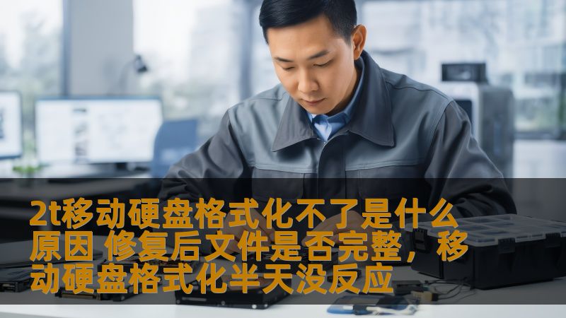 2t移动硬盘格式化不了是什么原因 修复后文件是否完整，移动硬盘格式化半天没反应