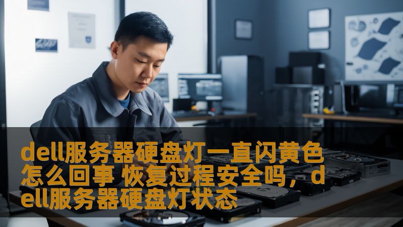 dell服务器硬盘灯一直闪黄色怎么回事 恢复过程安全吗，dell服务器硬盘灯状态