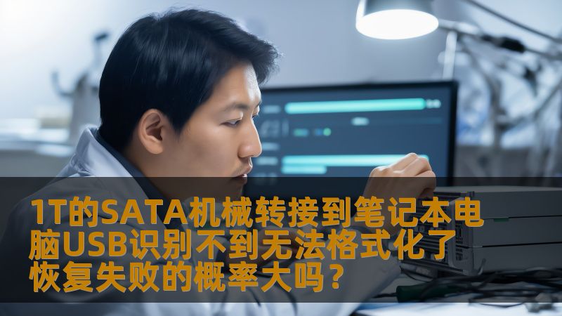 这篇文章将深入探讨将1T的SATA机械硬盘通过USB转接到笔记本电脑时，可能遇到的识别不到和无法格式化的问题，并分析恢复失败的概率，给你提供解决方案和预防措施。
