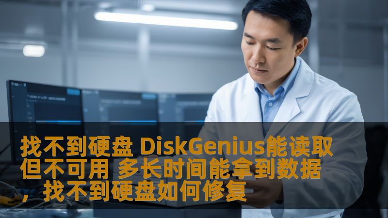 找不到硬盘 DiskGenius能读取但不可用 多长时间能拿到数据，找不到硬盘如何修复