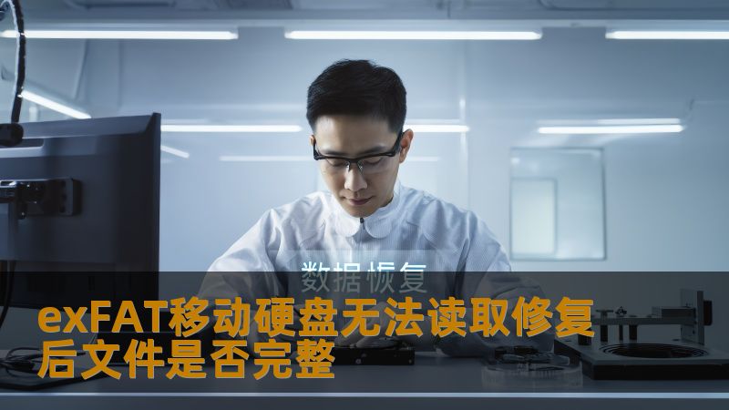 exFAT移动硬盘无法读取修复后文件是否完整