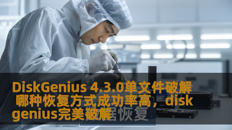 本文将深入探讨DiskGenius4.3.0单文件破解工具，并详细分析不同恢复方式的成功率，帮助用户在数据恢复时做出更明智的选择，提升数据恢复的成功率。