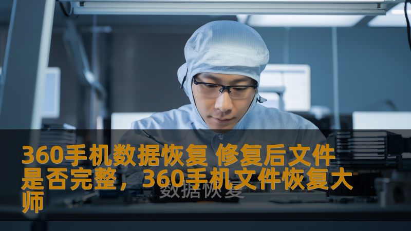 在数据丢失的情况下，如何选择正确的数据恢复工具成为了许多人最关心的问题。360手机数据恢复工具是否能修复文件并保证其完整性？本文将深入探讨这个话题，帮助你了解如何最大程度恢复数据，避免文件丢失带来的麻烦。