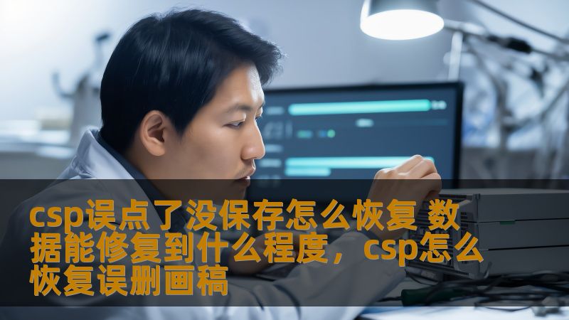 CSP误点未保存数据怎么办？如何恢复丢失的数据？这篇文章深入解析CSP工具的恢复机制，揭示数据恢复的可行性，并提供实用的修复技巧，帮助你最大限度地恢复丢失的数据。