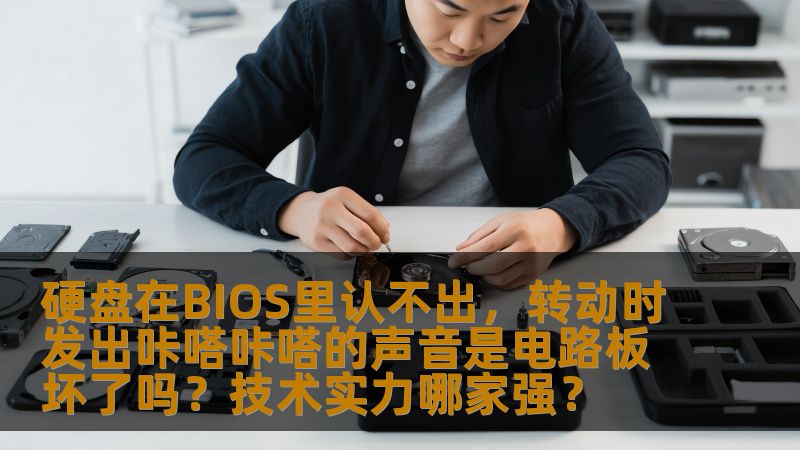你是否遇到过硬盘在开机时转动却无法在BIOS里识别，并且还发出咔嗒咔嗒的异响？如果有，你一定很焦虑，不知道是不是硬盘坏了。今天我们将深入解析这一现象，解答是否电路板损坏以及如何选择技术实力强大的维修公司来帮助你解决这一难题。