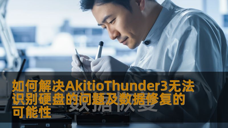 本文详细讲解了AkitioThunder3无法识别硬盘的原因，以及如何进行数据修复。我们还讨论了各种修复方法和数据恢复的成功率，帮助你最大限度地恢复数据。