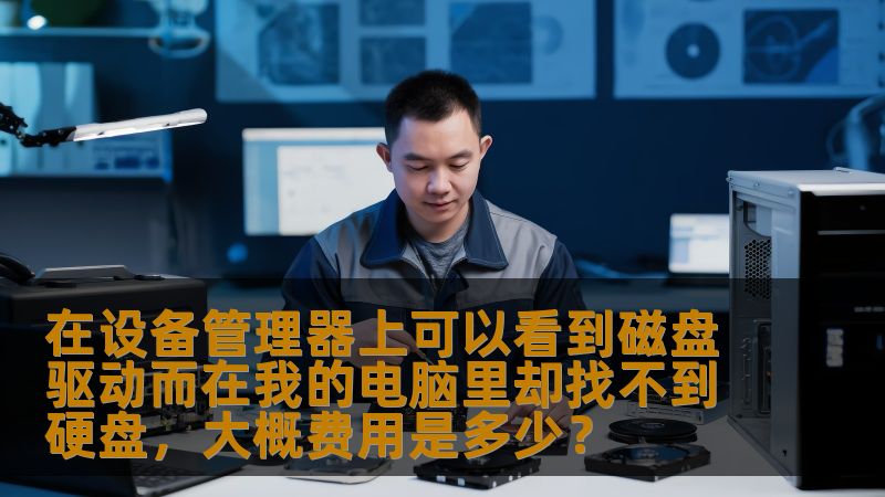 在设备管理器上可以看到磁盘驱动而在我的电脑里却找不到硬盘，大概费用是多少？
