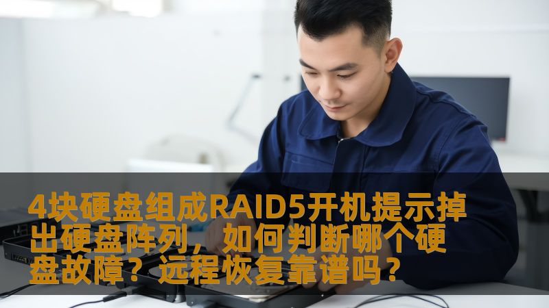 4块硬盘组成RAID5开机提示掉出硬盘阵列,如何判断哪个硬盘故障?远程恢复靠谱吗? 4块硬盘组成RAID5开机提示掉出硬盘阵列,如何判断哪个硬盘故障?远程恢复靠谱吗?