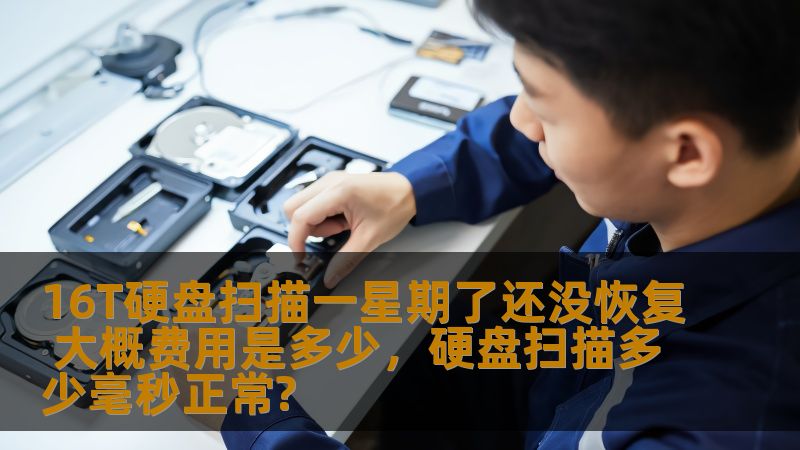 16T硬盘扫描一星期了还没恢复 大概费用是多少，硬盘扫描多少毫秒正常?