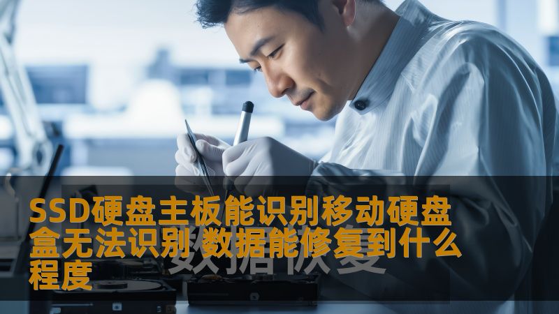SSD硬盘主板能识别移动硬盘盒无法识别 数据能修复到什么程度