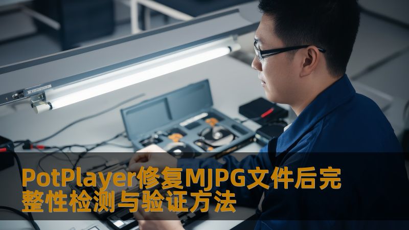 探讨PotPlayer修复MJPG文件后完整性检测与验证方法，帮助用户有效恢复和验证视频文件的完整性。