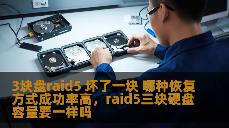 当RAID5阵列中的一块硬盘坏掉，如何选择恢复方式才能最大化恢复数据？本文将为您详细分析，带您了解RAID5的恢复技巧与高成功率的恢复方法。