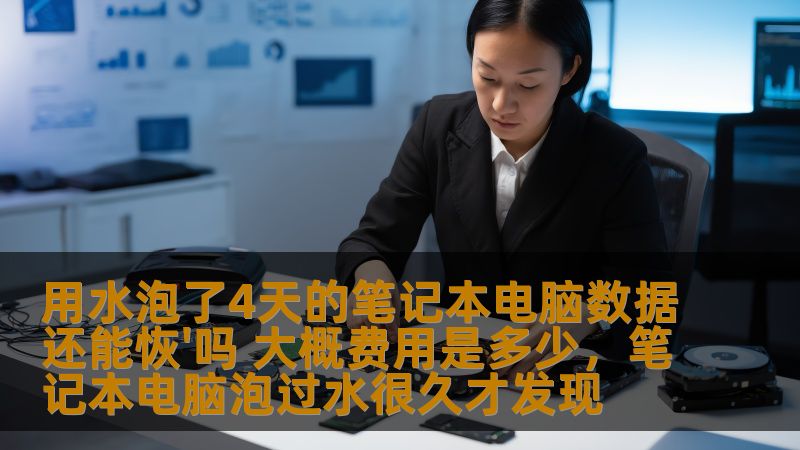用水泡了4天的笔记本电脑数据还能恢'吗 大概费用是多少，笔记本电脑泡过水很久才发现