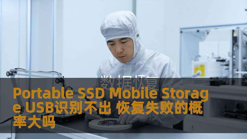 探讨portable SSD mobile storage USB识别不出的问题，分析恢复失败的概率及解决方案。