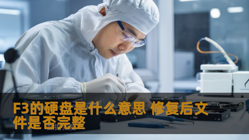 了解F3硬盘的定义及修复后文件完整性的问题，获取专业的数据恢复技巧和案例。