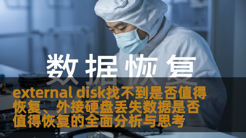 探讨external disk找不到是否值得恢复，分析外接硬盘丢失数据的恢复价值与方法，助您作出明智决策。