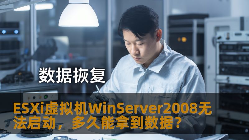 ESXi虚拟机WinServer2008无法启动的常见故障及数据恢复方法，了解多久能拿到数据，帮助您快速解决问题。