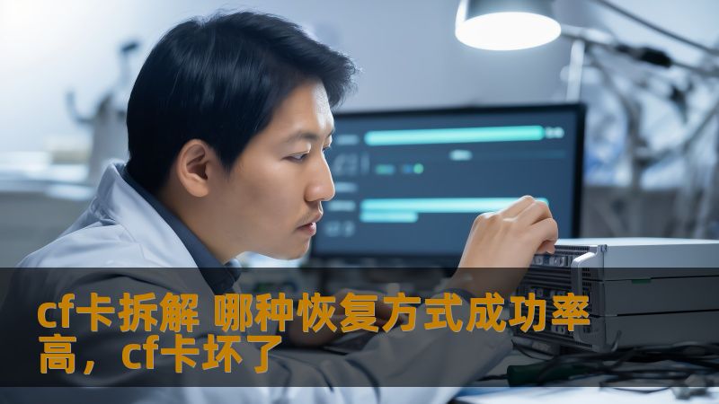 CF卡作为一种广泛应用于摄影、摄像、嵌入式设备中的存储介质，因其高性能和较大存储容量深受用户喜爱。然而，CF卡损坏或误操作时，数据丢失的情况也屡见不鲜。那么，CF卡拆解后的数据恢复方式有哪些，哪种方式的成功率更高呢？本文将详细为你解析。