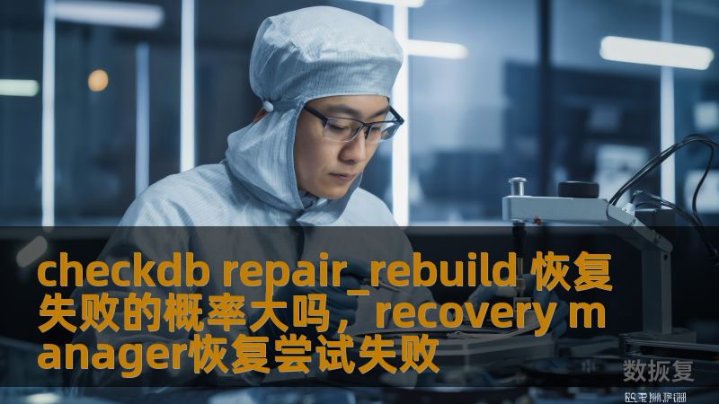 checkdb repair_rebuild 恢复失败的概率大吗，recovery manager恢复尝试失败                    在使用数据库管理系统时，数据库损坏是无法避免的风险之一。为了确保数据安全，checkdbrepairrebuild作为一种常见的修复手段常常被使用。它的恢复失败的概率到底有多大呢？本文将详细探讨这一话题，揭示checkdbrepairrebuild在