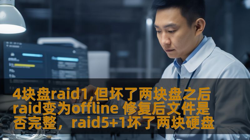 本文将深入探讨RAID1阵列在发生硬盘故障时的表现，尤其是在4块硬盘的RAID1阵列中出现两块硬盘故障后，RAID阵列变为Offline状态后，如何修复并确保数据完整性。帮助你了解RAID1阵列的容错性、故障恢复方法以及数据安全性。