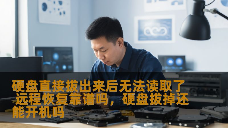 硬盘直接拔出来后无法读取了 远程恢复靠谱吗，硬盘拔掉还能开机吗