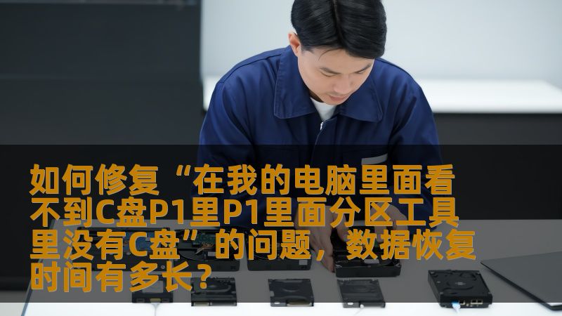 如何修复“在我的电脑里面看不到C盘P1里P1里面分区工具里没有C盘”的问题，数据恢复时间有多长？
