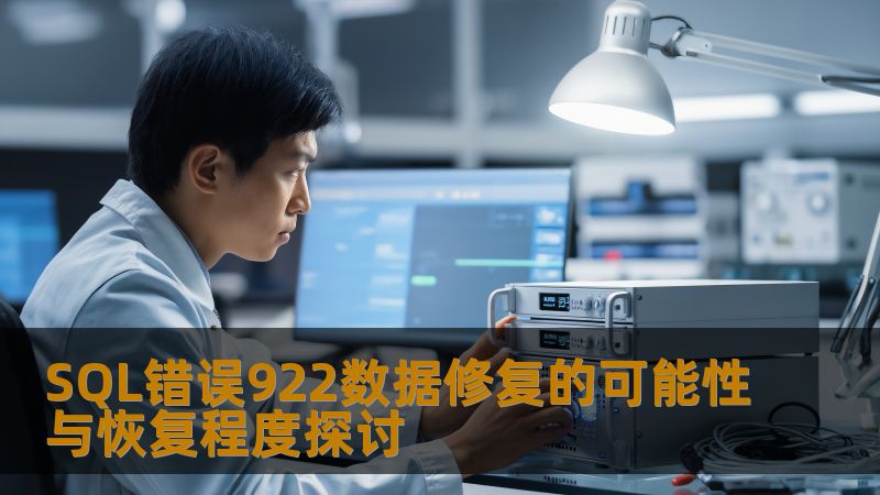 探讨SQL错误922数据修复的可能性与恢复程度，提供详细的操作方法与真实案例，帮助用户有效应对数据丢失问题。