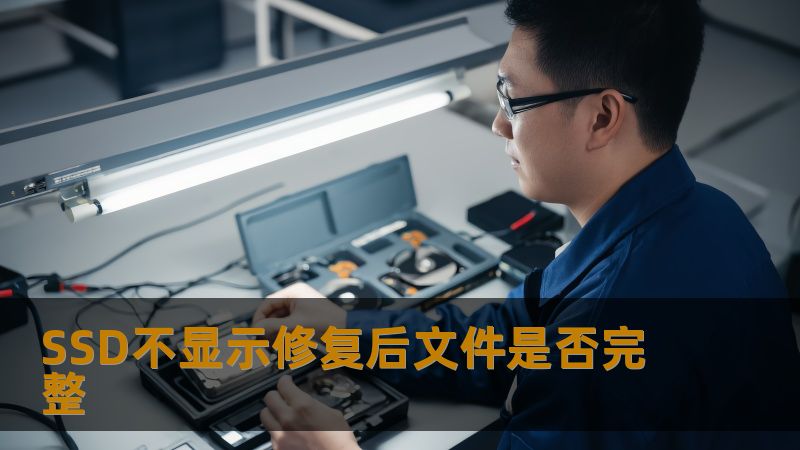 SSD不显示修复后文件是否完整？了解常见故障、操作步骤及真实案例，助您高效恢复数据。
