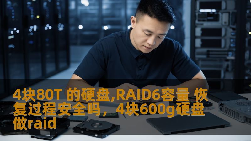 4块80T 的硬盘,RAID6容量 恢复过程安全吗，4块600g硬盘做raid                    在数据存储领域，RAID6阵列以其高数据保护能力深受用户青睐，尤其是对于大容量硬盘的应用场景。4块80TB硬盘构建RAID6阵列，不仅能够提供巨大的存储空间，还具有容错能力。当数据丢失或硬盘故障时，RAID6的恢复过程是否足够安全？本文将详细分析4块80T硬盘RAID6阵列的恢复过